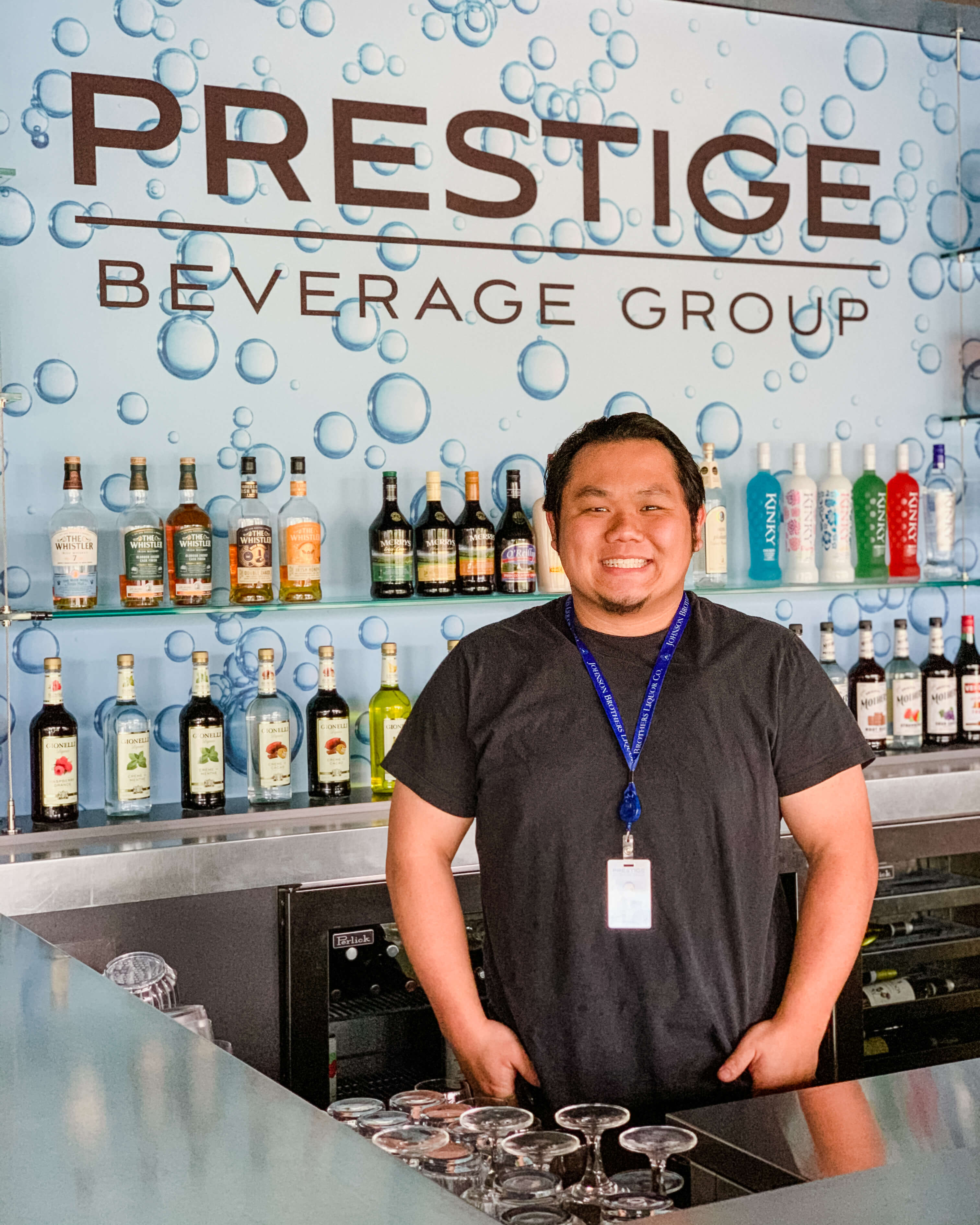 A man at prestige beverage group