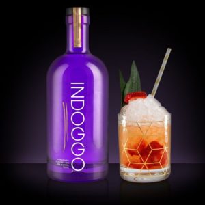 indoggo Gin Bottle and a godfather dirnk