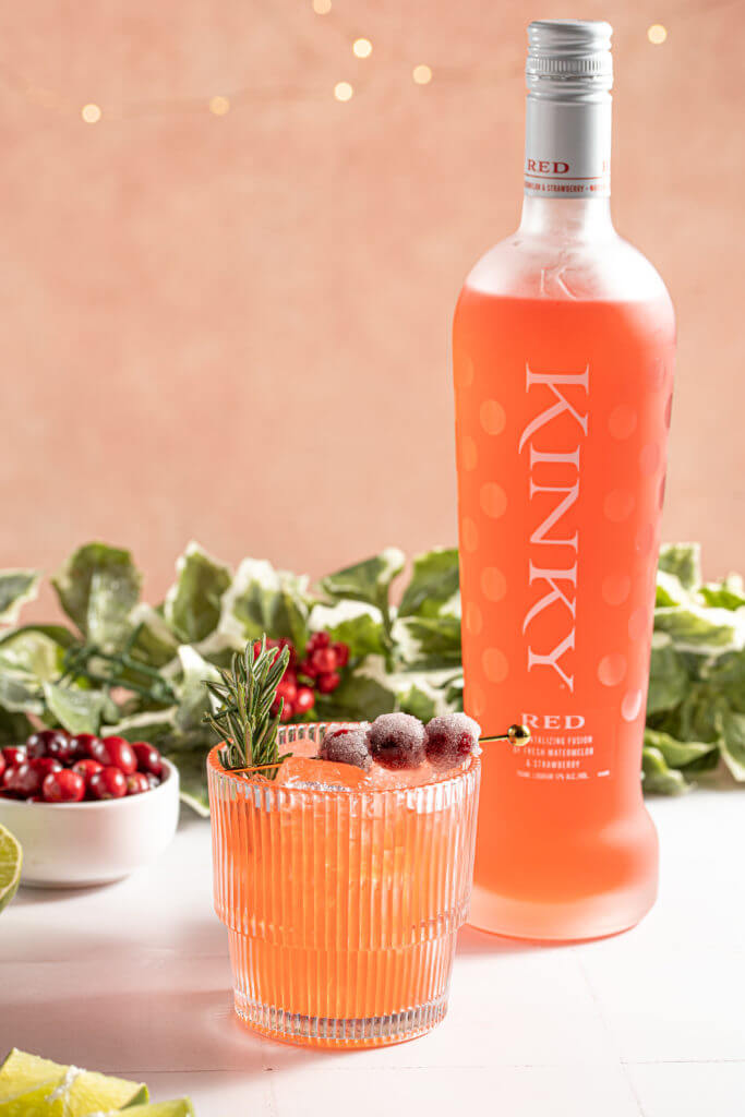 Kinky - Sleigh Ride Punch and a red kinky bottle