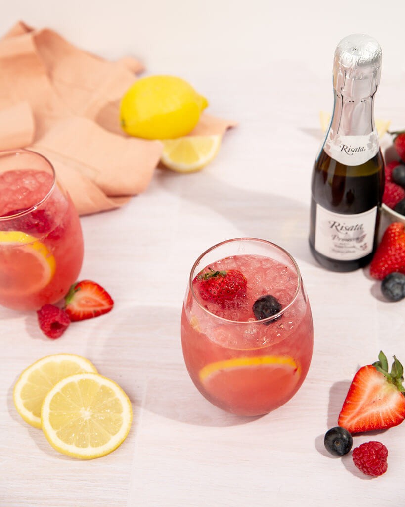 Risata Lemon Berry Prosecco Cocktail Recipe